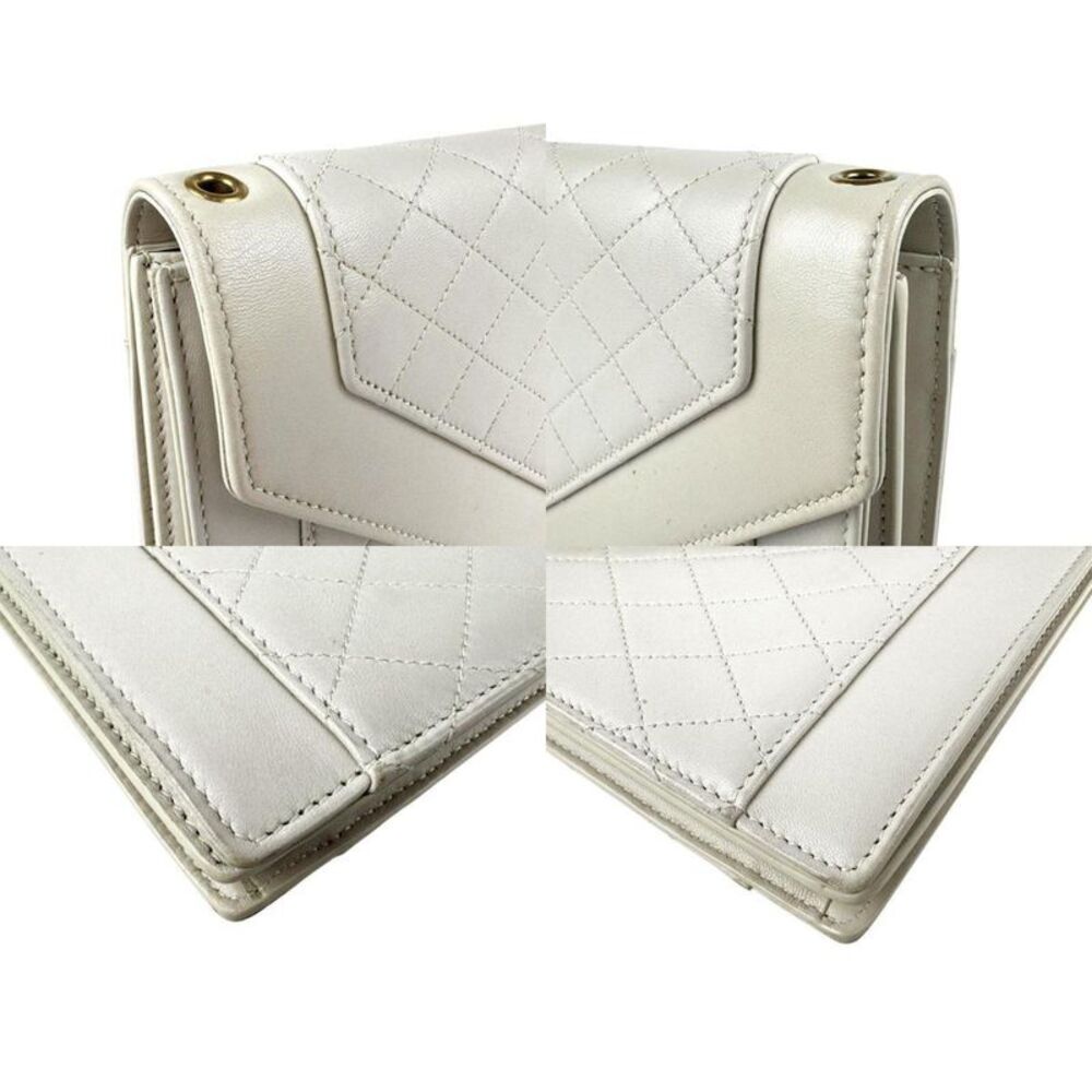 Saint Laurent Gaby White Leather Shoulder Bag (Pre-Owned) - Picture 4 of 5